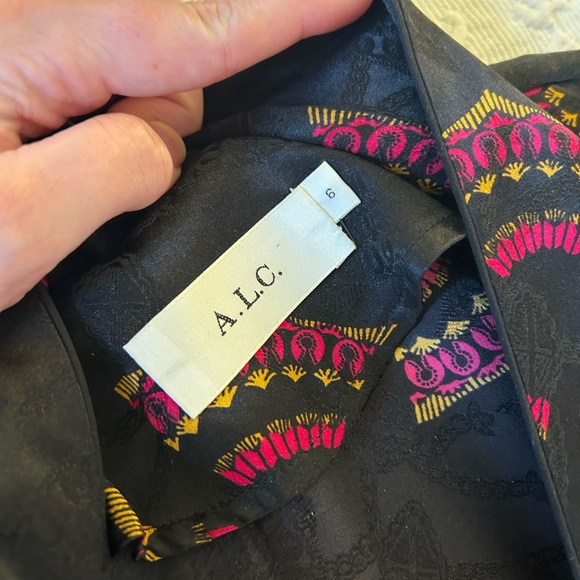 A.L.C. York Printed Silk Robe Jacket - Picture 5 of 7